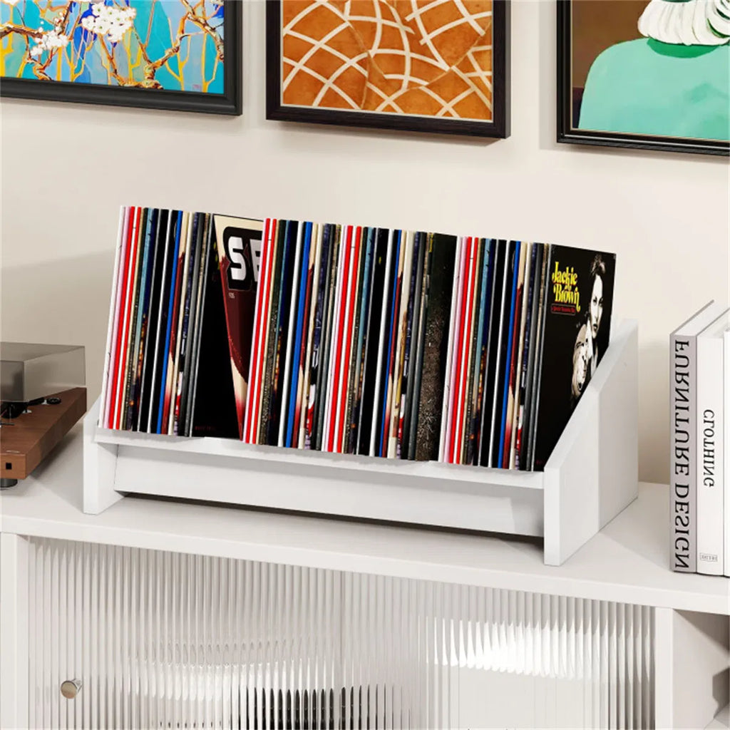 Tilted Desktop Bookshelf, White - image 9