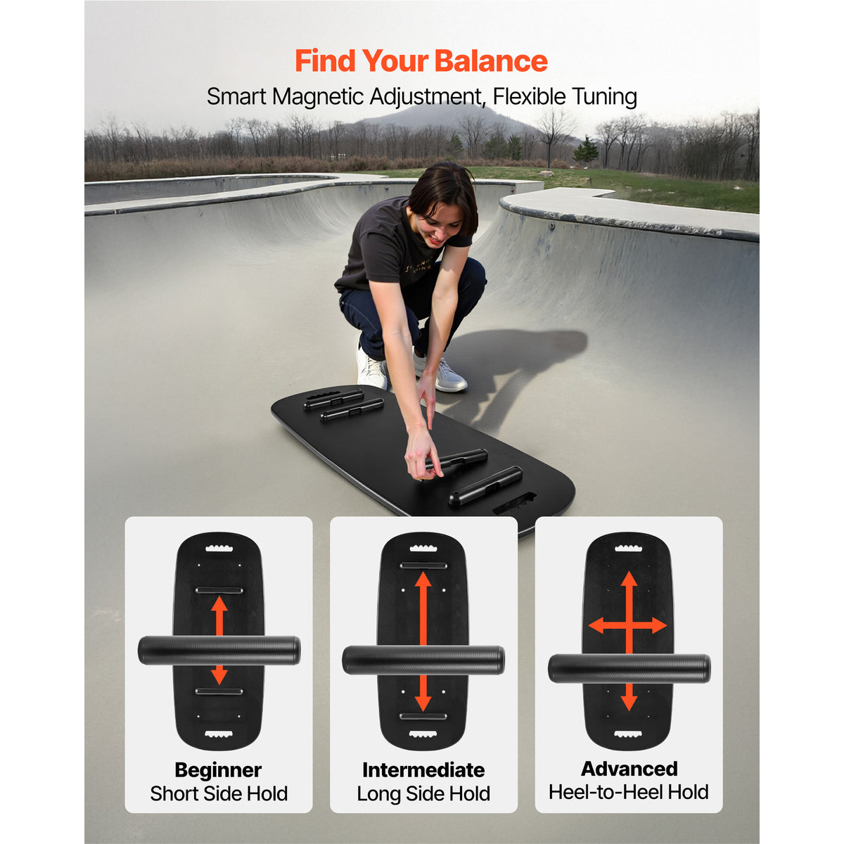 Wooden Balance Board with Roller, 2 in 1 - image 4