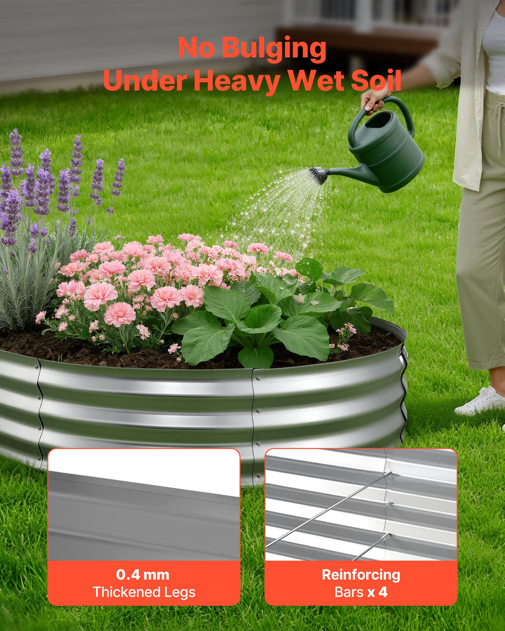 Galvanized Oval Raised Garden Bed, 8 x 4 x 1 ft - image 3