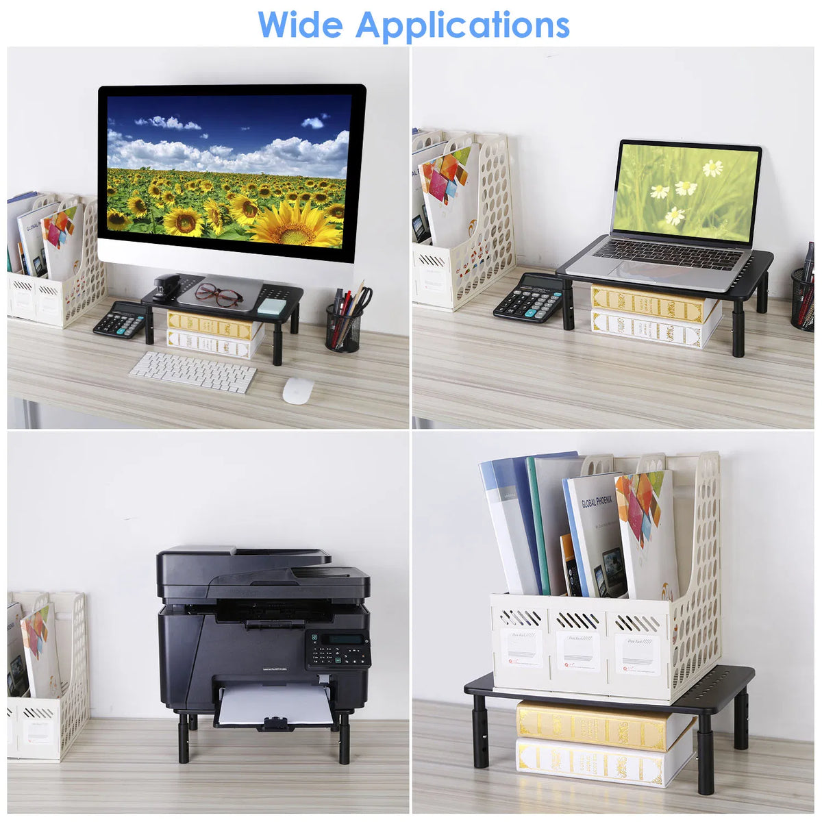 Adjustable Metal Monitor Riser, 3 Heights - image 3