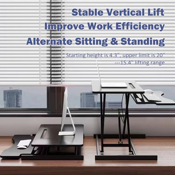 Standing Desk Converter, 32 Inch, Black - image 3