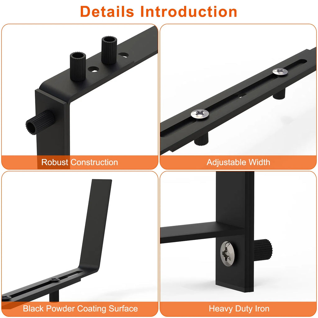 Adjustable Railing Planter Box Brackets, 4 Pack - image 4