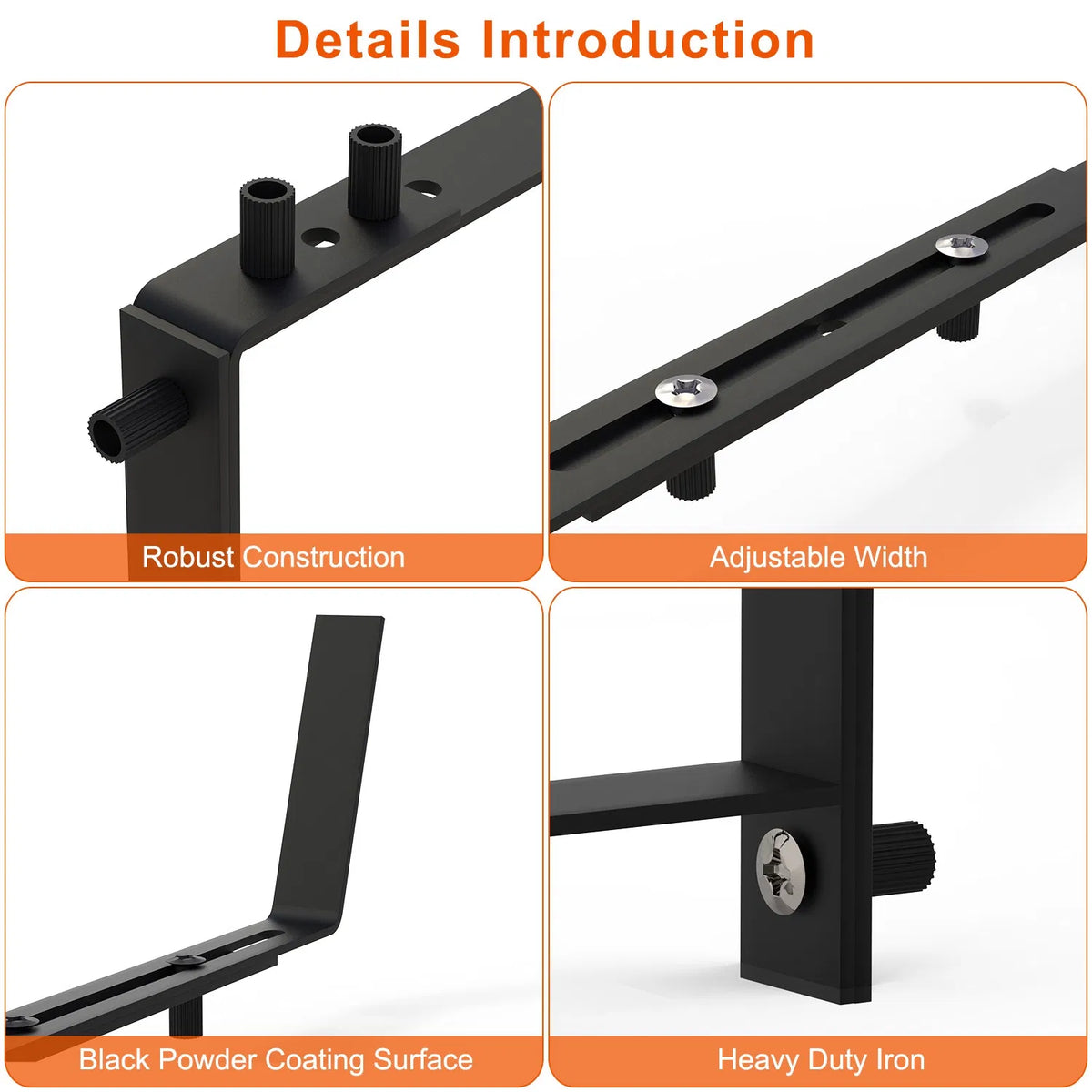 Adjustable Railing Planter Box Brackets, 4 Pack - image 4