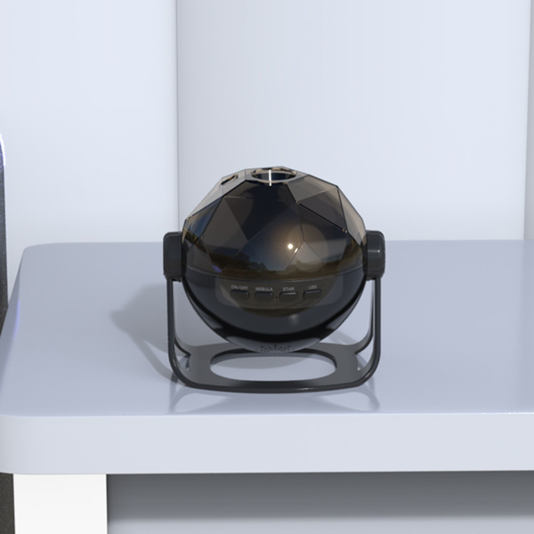 Galaxy Star Projector Night Light, Black - image 7