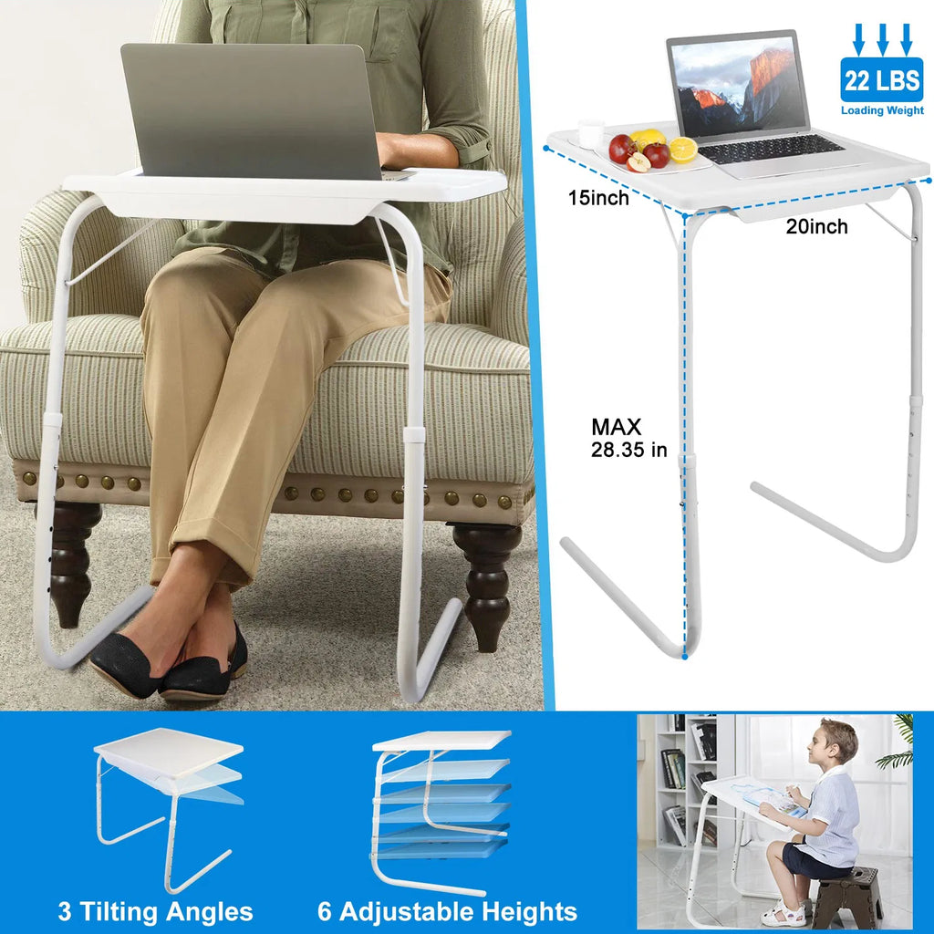 Folding TV Tray Table, 6 Heights, 3 Angles - image 9