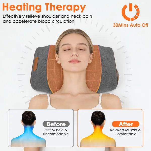 Neck Massager Pillow with Heat and Vibration - image 4