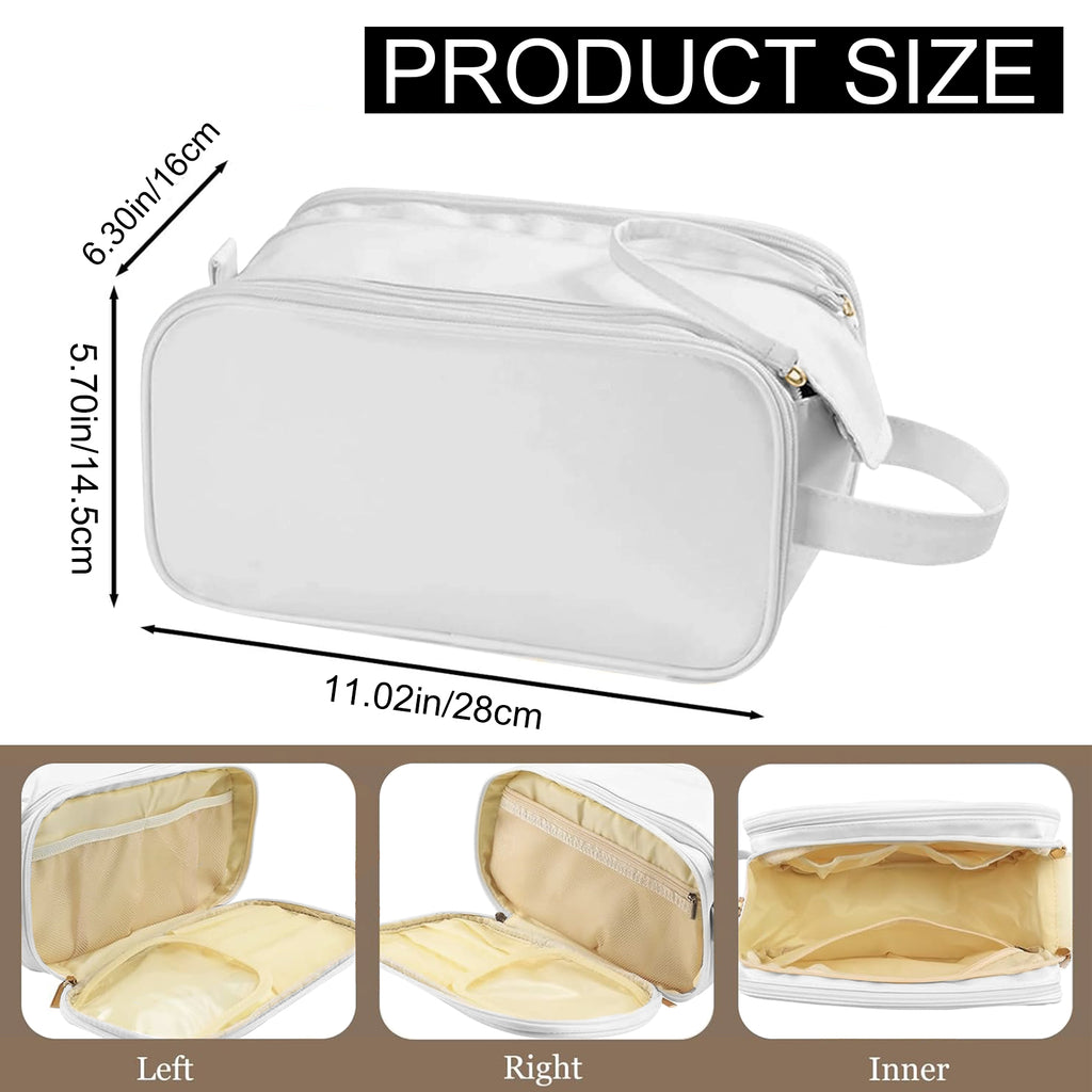 Large Hanging Toiletry Bag, White - image 4