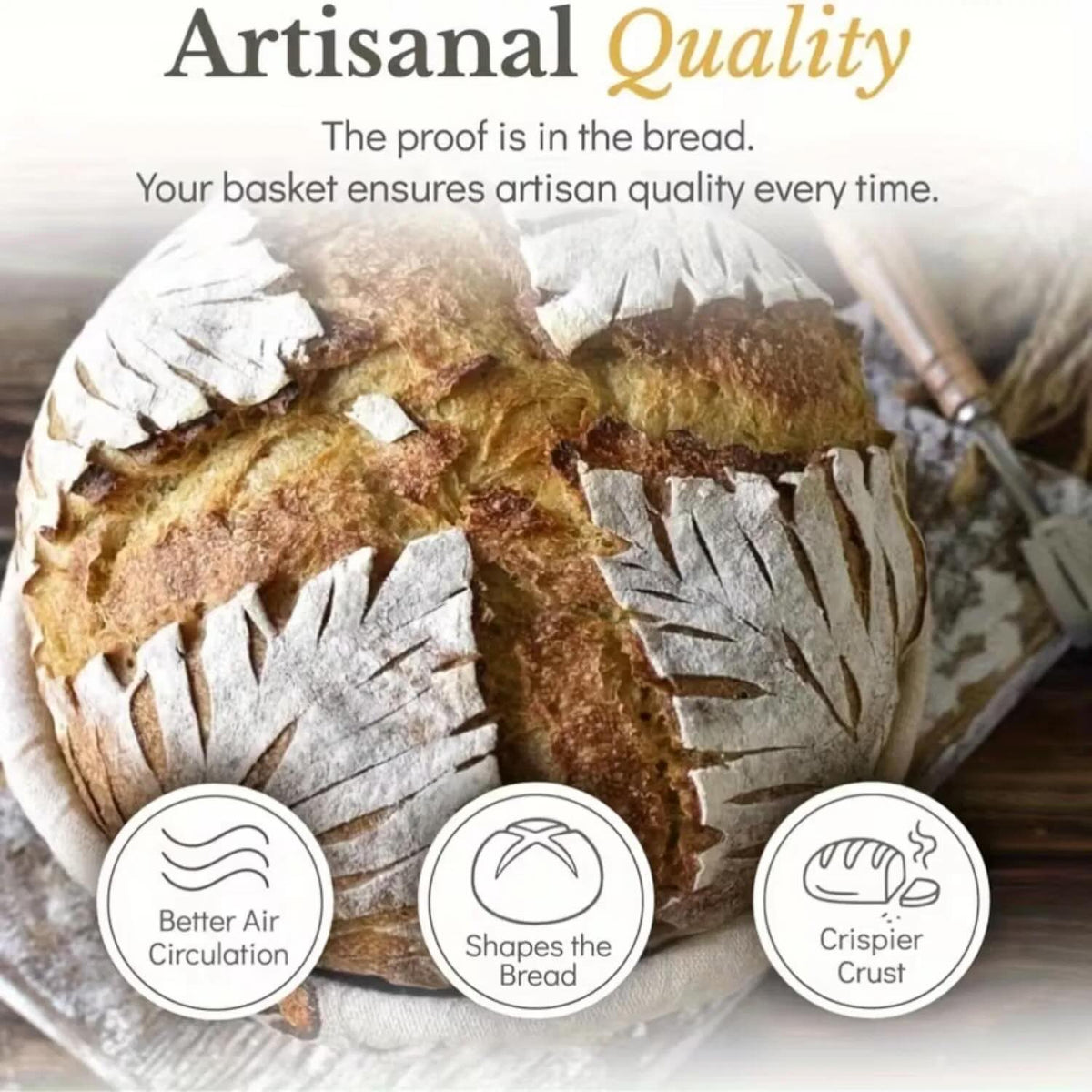 Bread Proofing Basket Set, 9 in Round - image 2