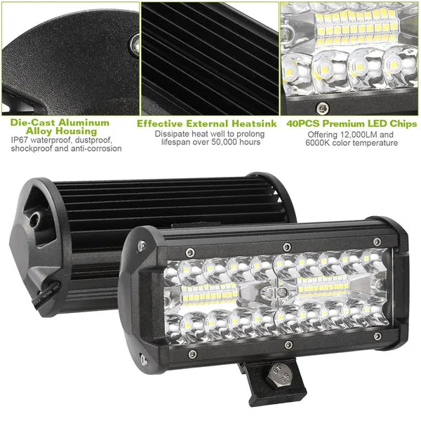 7 in LED Light Bar Work Light Pod - image 3