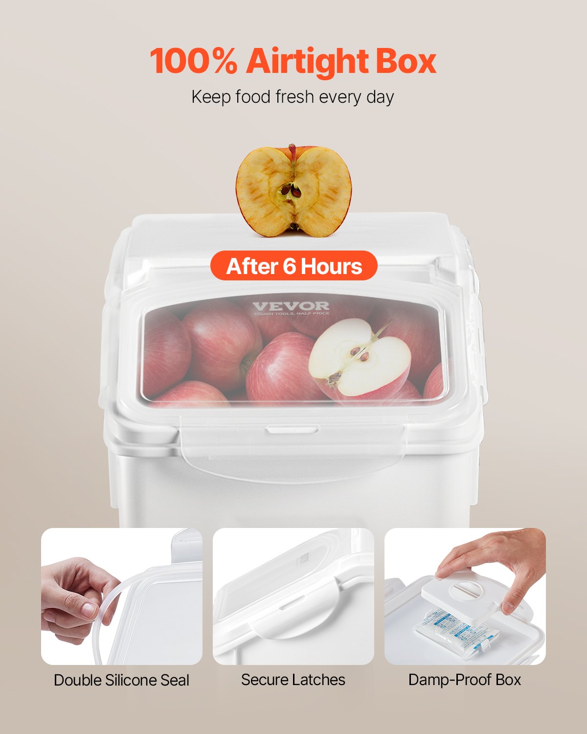 Airtight Rolling Food Storage Bin, 20 L - image 4