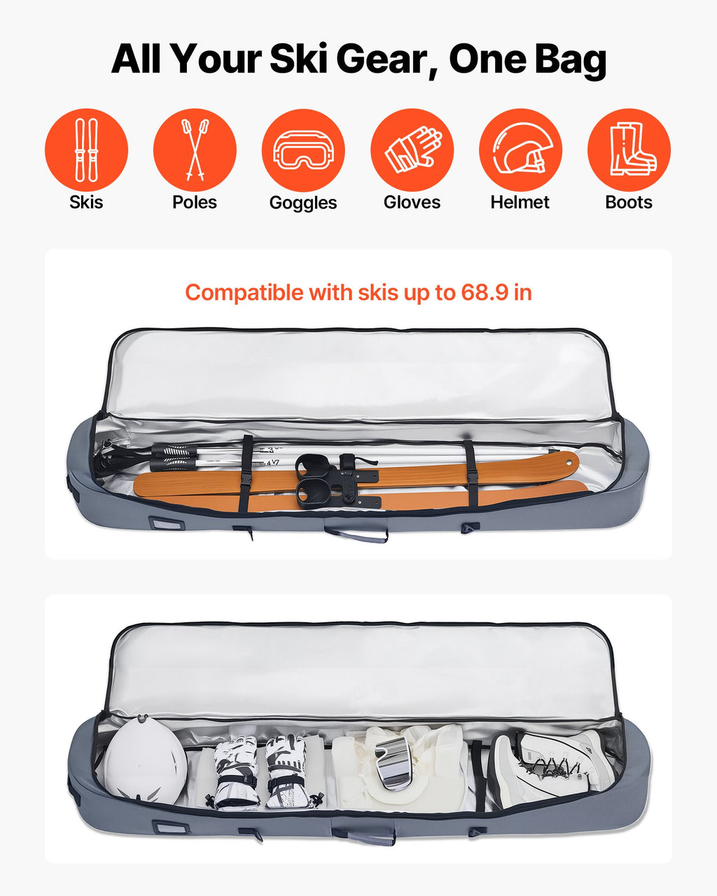 Padded Snowboard Bag, up to 165 cm - image 5