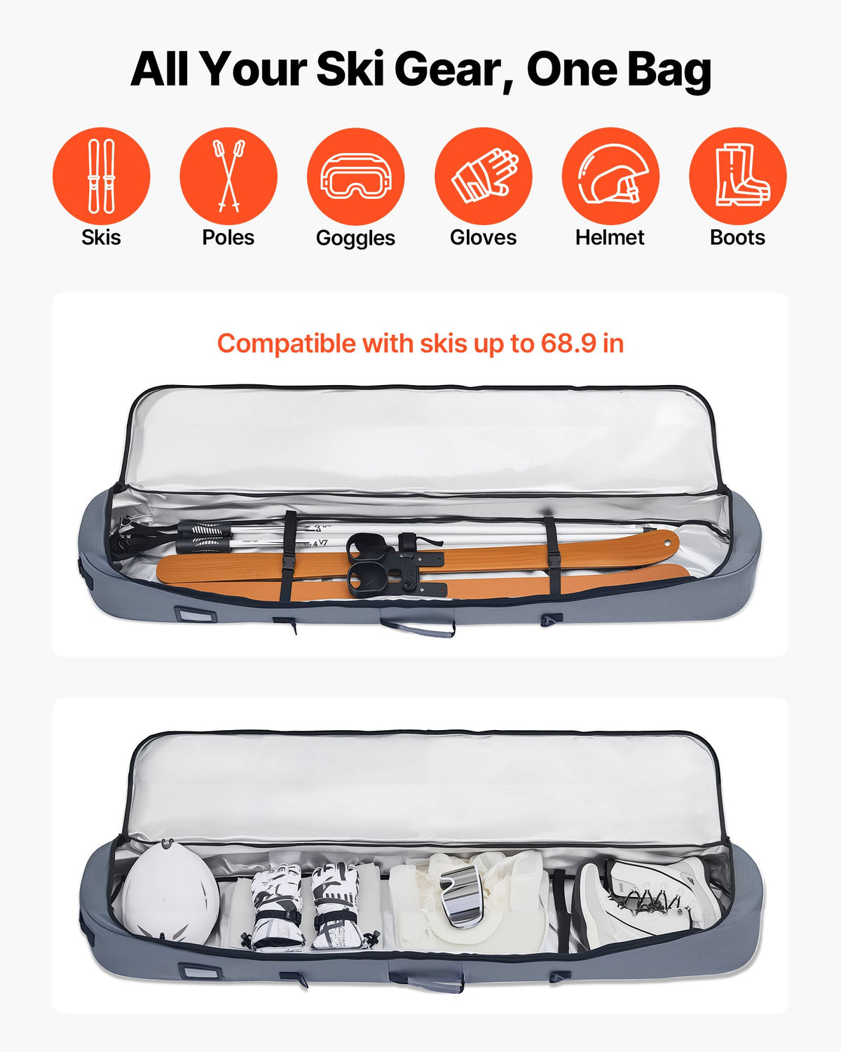 Padded Snowboard Bag, up to 165 cm - image 5
