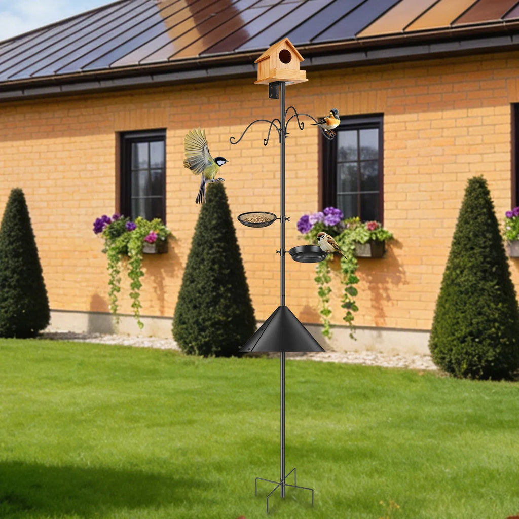 Bird Feeder Pole with Squirrel Baffle, 91 in - image 7