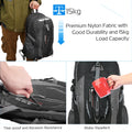 36L Water-Resistant Hiking Backpack, Black