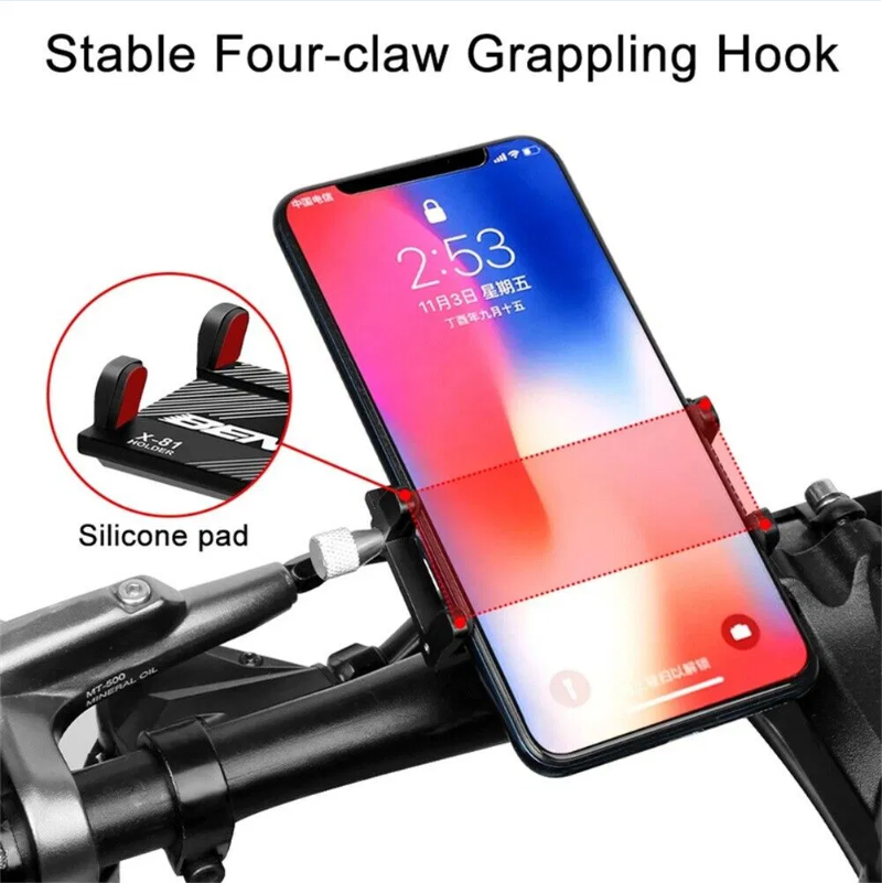 Aluminum Bike Phone Mount, Silver - image 8