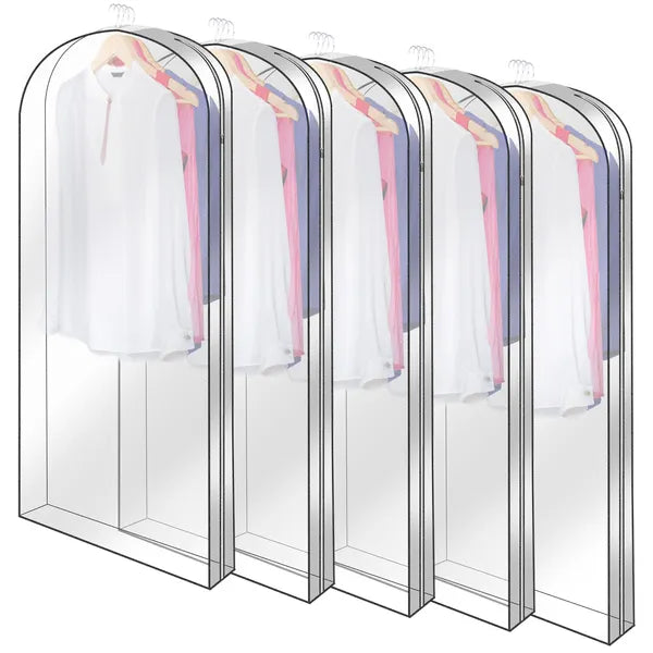 Clear Hanging Garment Bags, 5 Pack - image 3