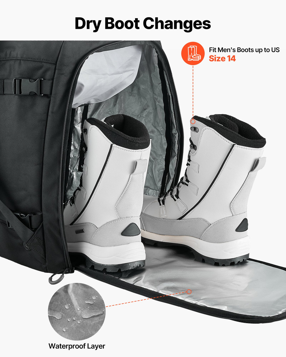 Ski Boot Bag Backpack, 55L - image 3
