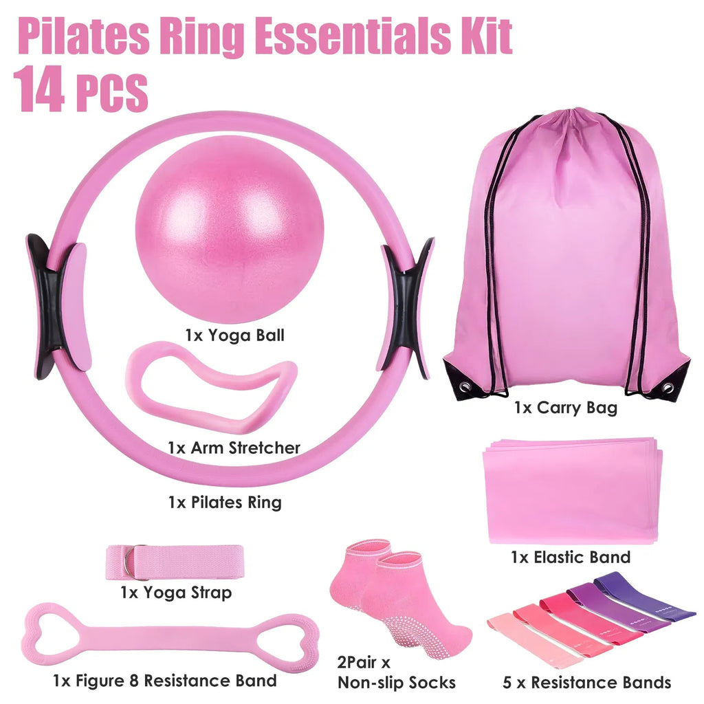 Pilates Kit, 14 Pieces with Ring, Ball and Bands - image 7