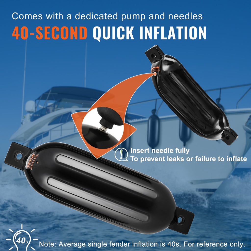 Inflatable Ribbed Boat Fenders 5.5 x 20 in - image 5