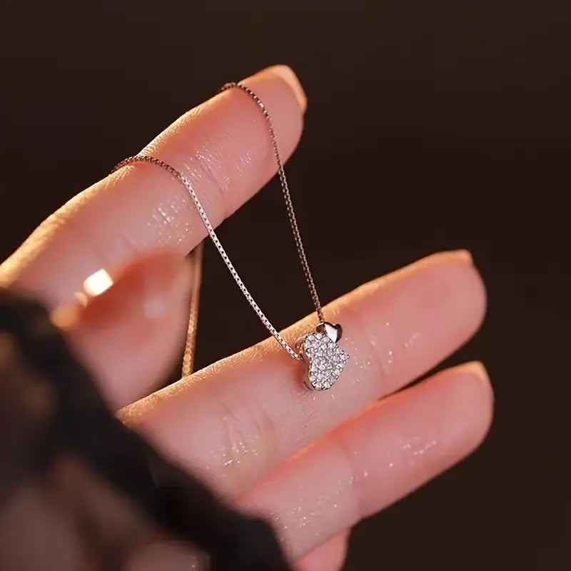 Double Heart Pendant Necklace - image 3