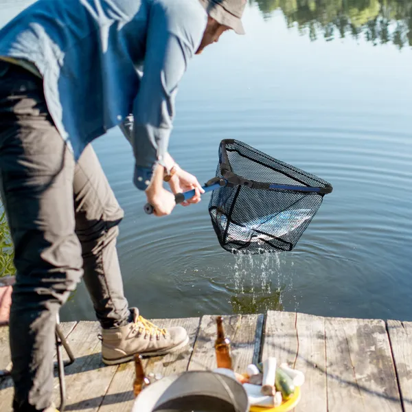 Folding Fishing Landing Net with Aluminum Handle - image 3