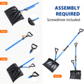 Snow Shovel, 18 in Poly Blade, Dual Handle