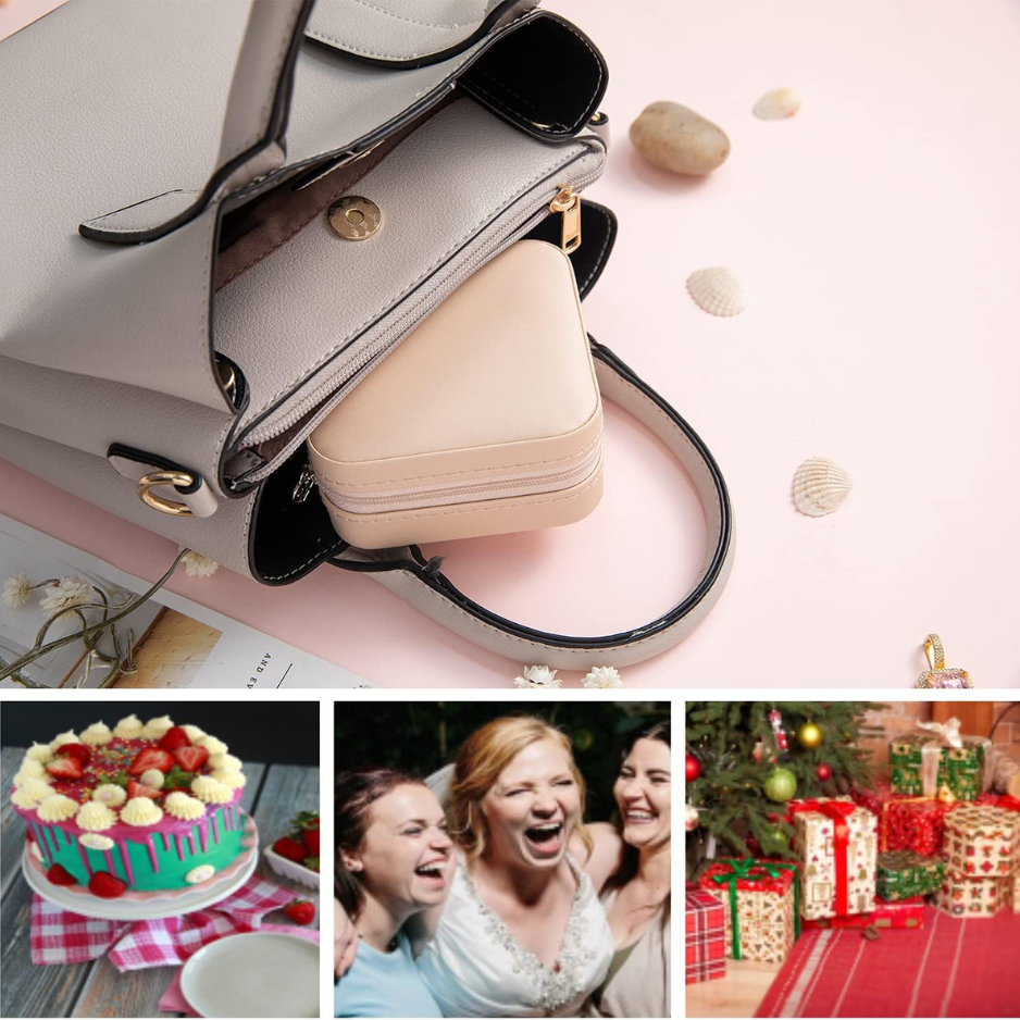 Travel Jewelry Case with Mirror, Pink - image 2