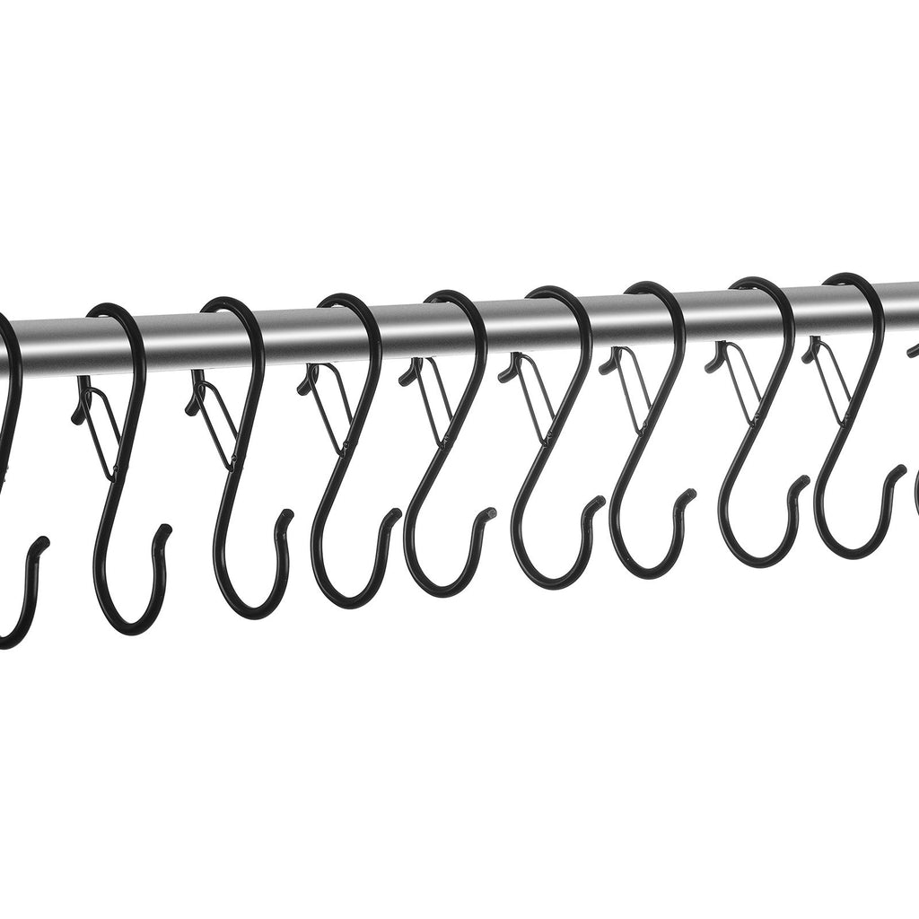Black S Hooks with Safety Buckle, 36 Pack - image 3