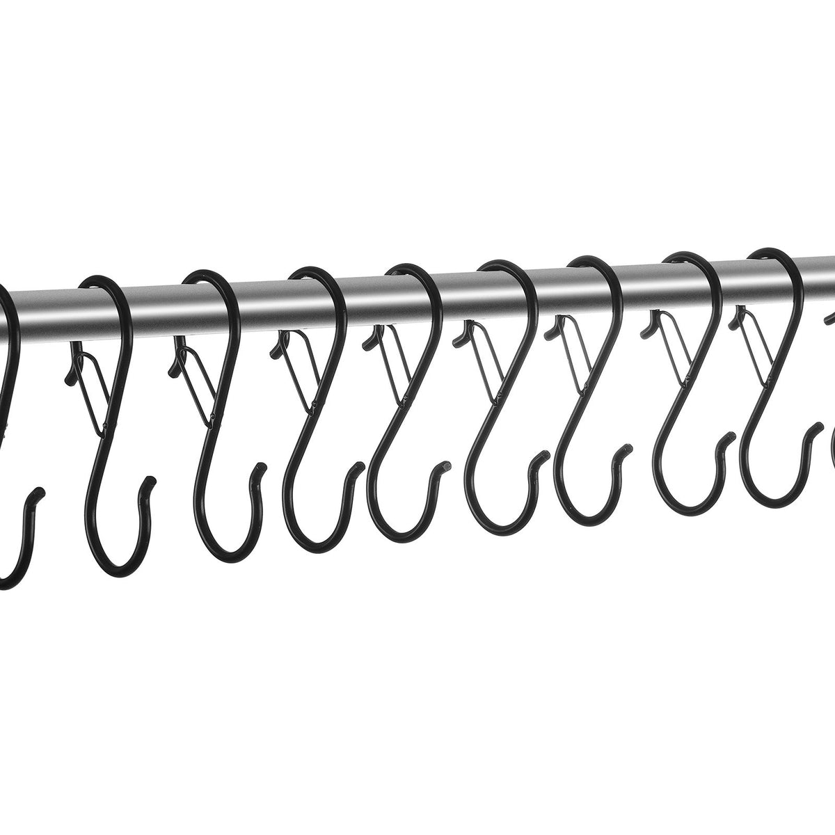 Black S Hooks with Safety Buckle, 36 Pack - image 3