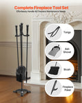 Fireplace Tool Set, 4 Piece with Stand