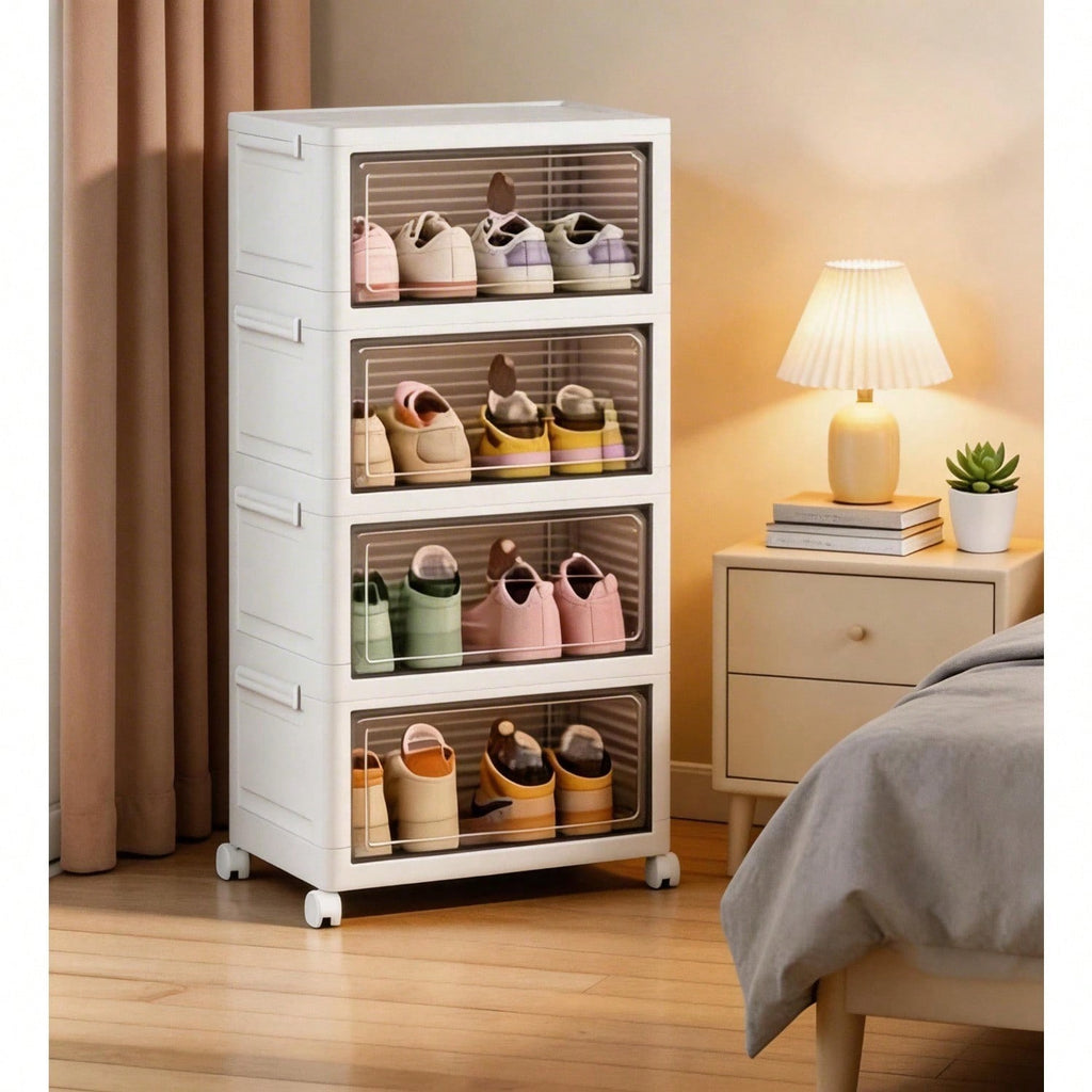 Clear Stackable Shoe Storage Cabinet, 3 Tier - image 7