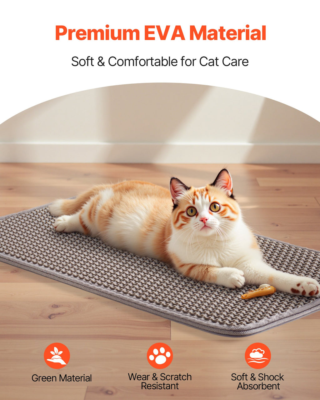 Double-Layer Cat Litter Mat, 24 x 15 in, Grey - image 4