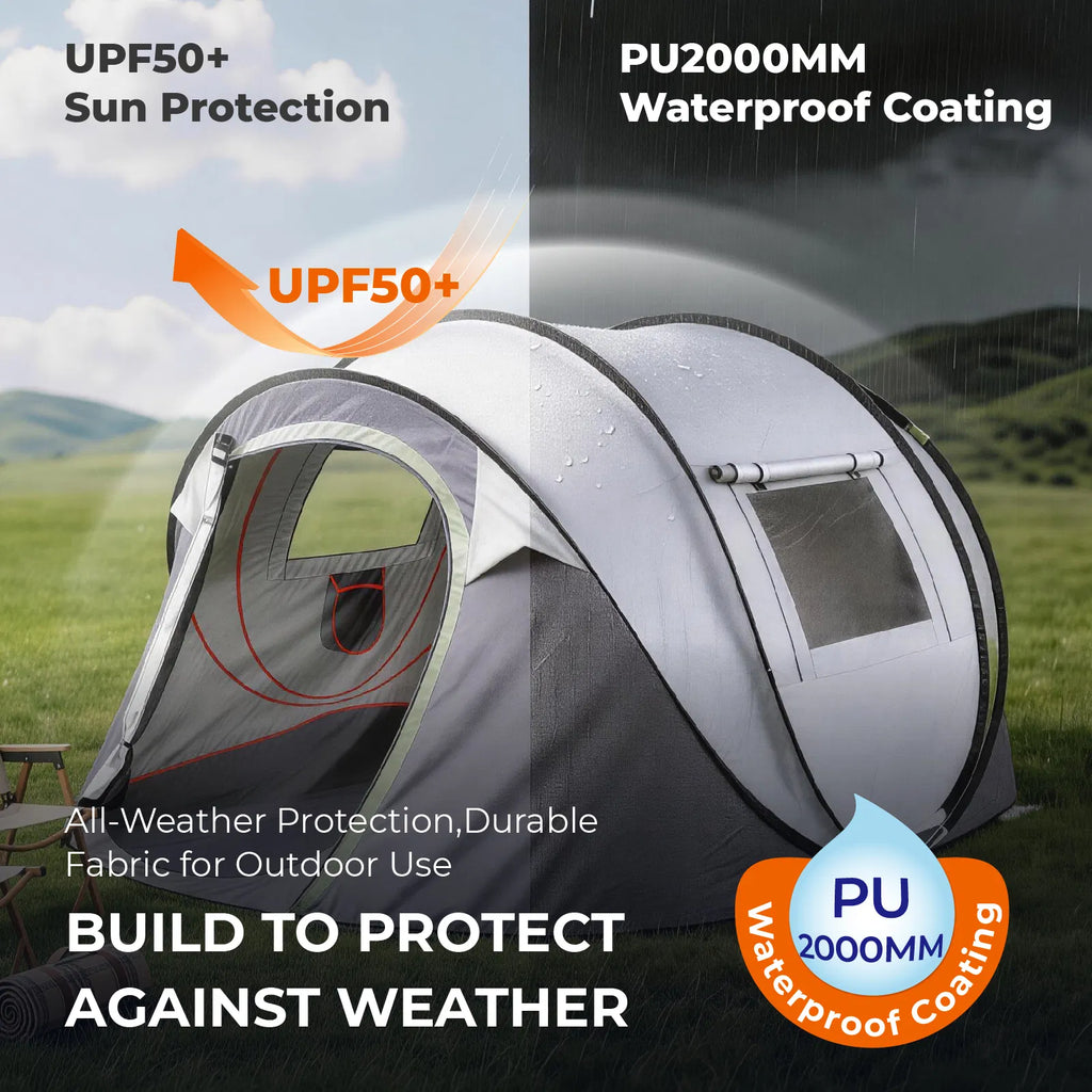 4-Person Pop-Up Tent with Awning - image 3