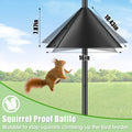Bird Feeder Pole with Squirrel Baffle, 91 in