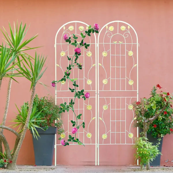 Metal Garden Trellis, 71 x 19.7 in, 2 Pack - image 3