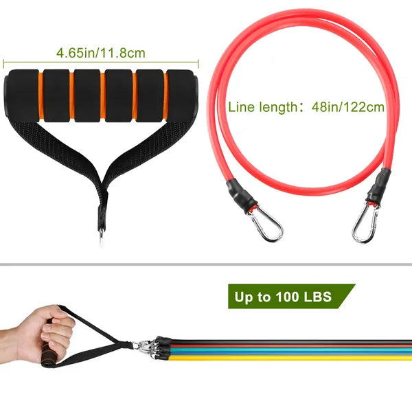 Resistance Tube Band Set, 11 Pieces - image 5