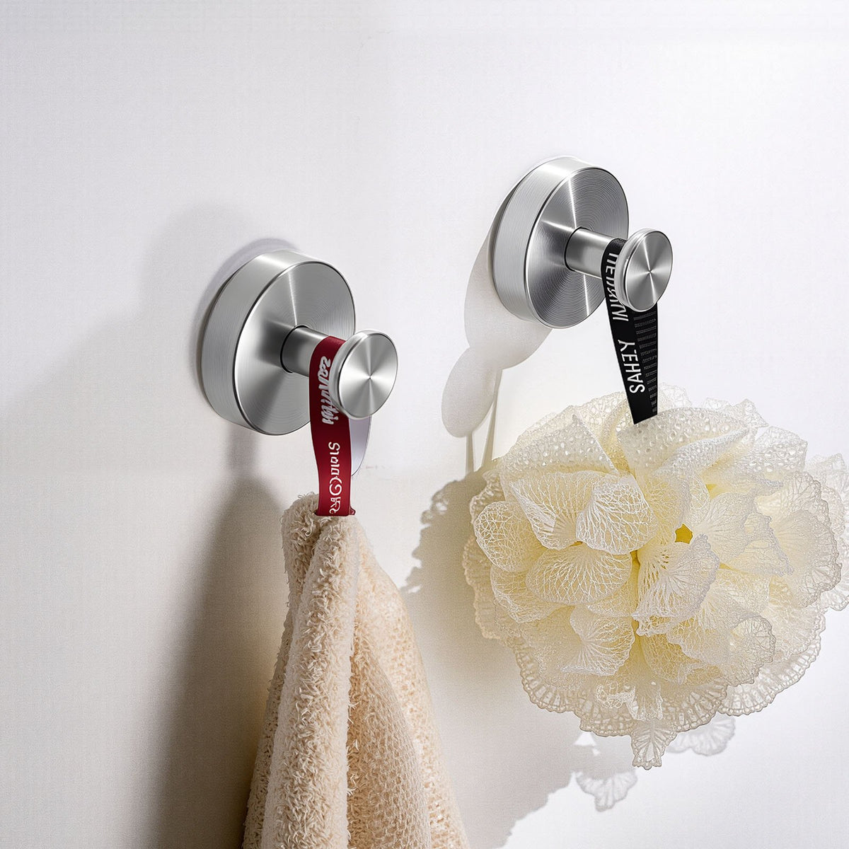 Suction Cup Shower Hooks, Stainless Steel, 2 Pack - image 3
