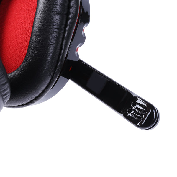 Bluetooth Over-Ear Headset with Mic, Black and Red - image 3