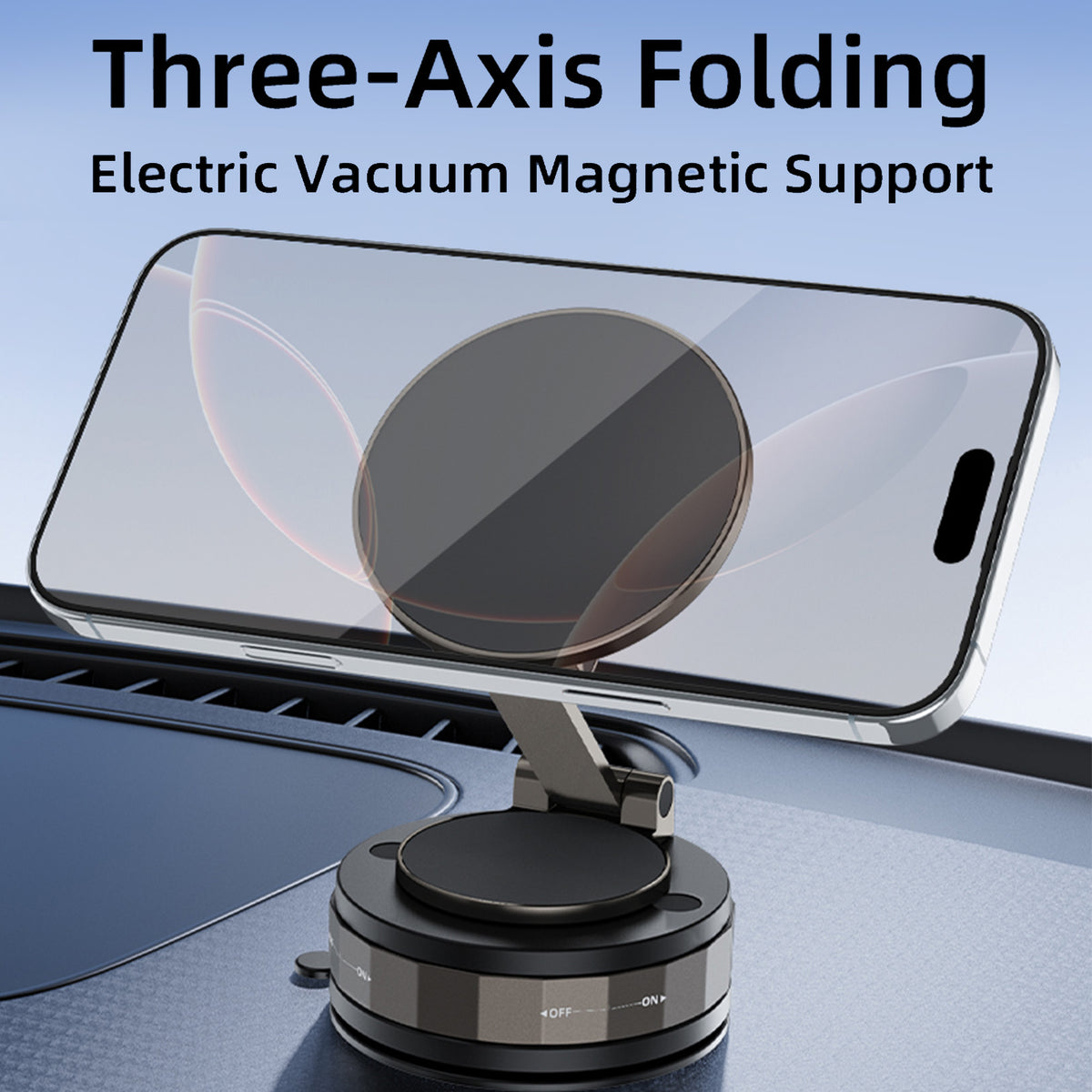 Folding Vacuum Suction Magnetic Phone Mount - image 3