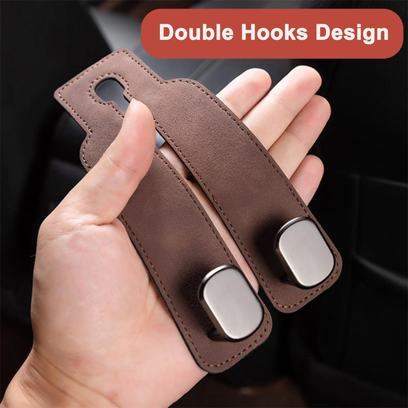 Leather Headrest Hook with Phone Holder