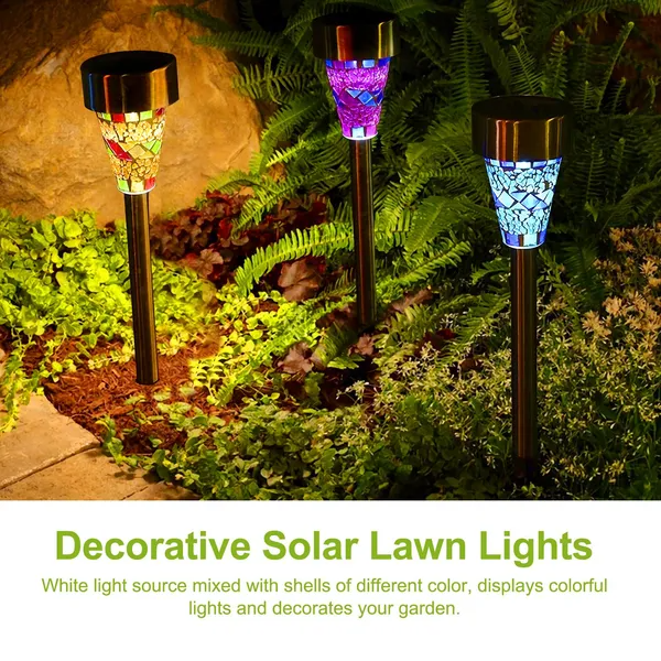 Mosaic Solar Pathway Lights, 6 Pack - image 4