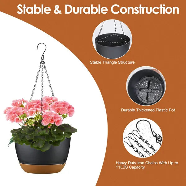 Self-Watering Hanging Planters, 4 Pack - image 3