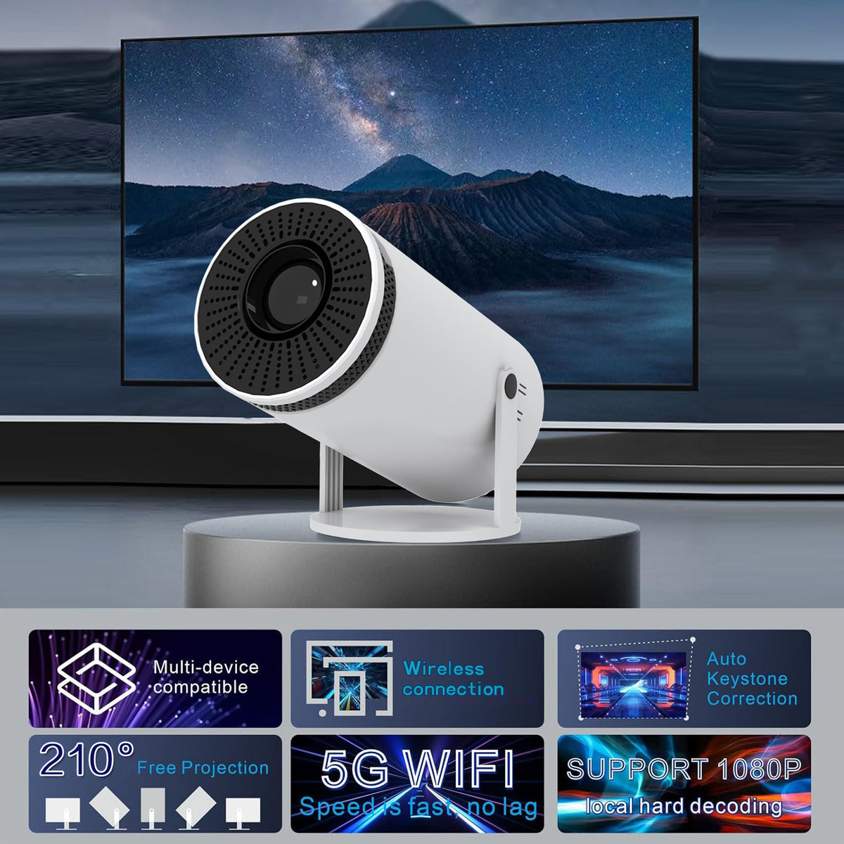 Portable Smart Projector with WiFi 6 and Bluetooth - image 7
