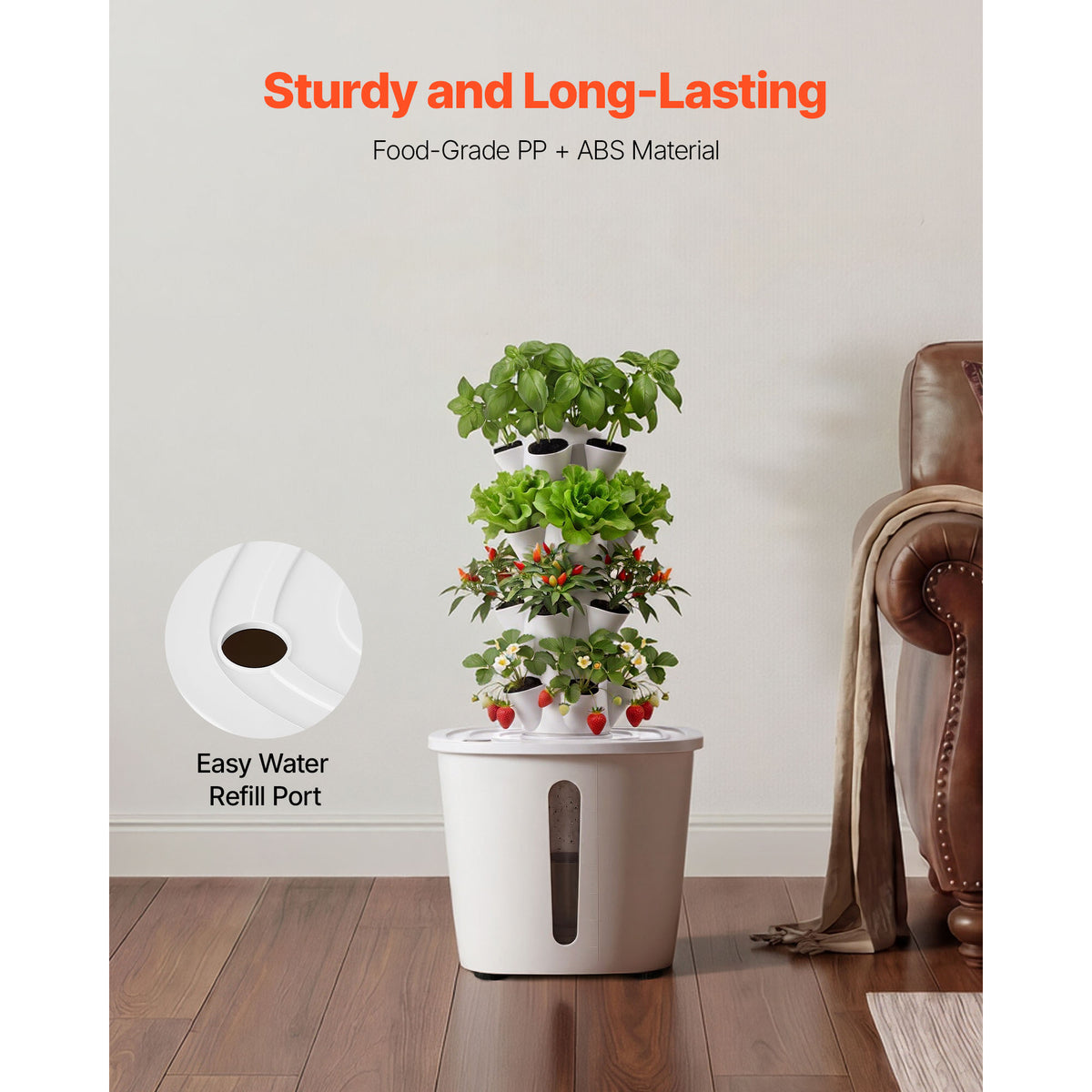 Hydroponic Tower Growing System, 20 Pods - image 4