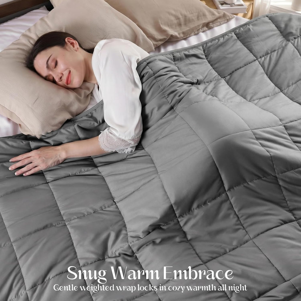 Weighted Throw Blanket, 5 lb, 41 x 60 in, Grey - image 3