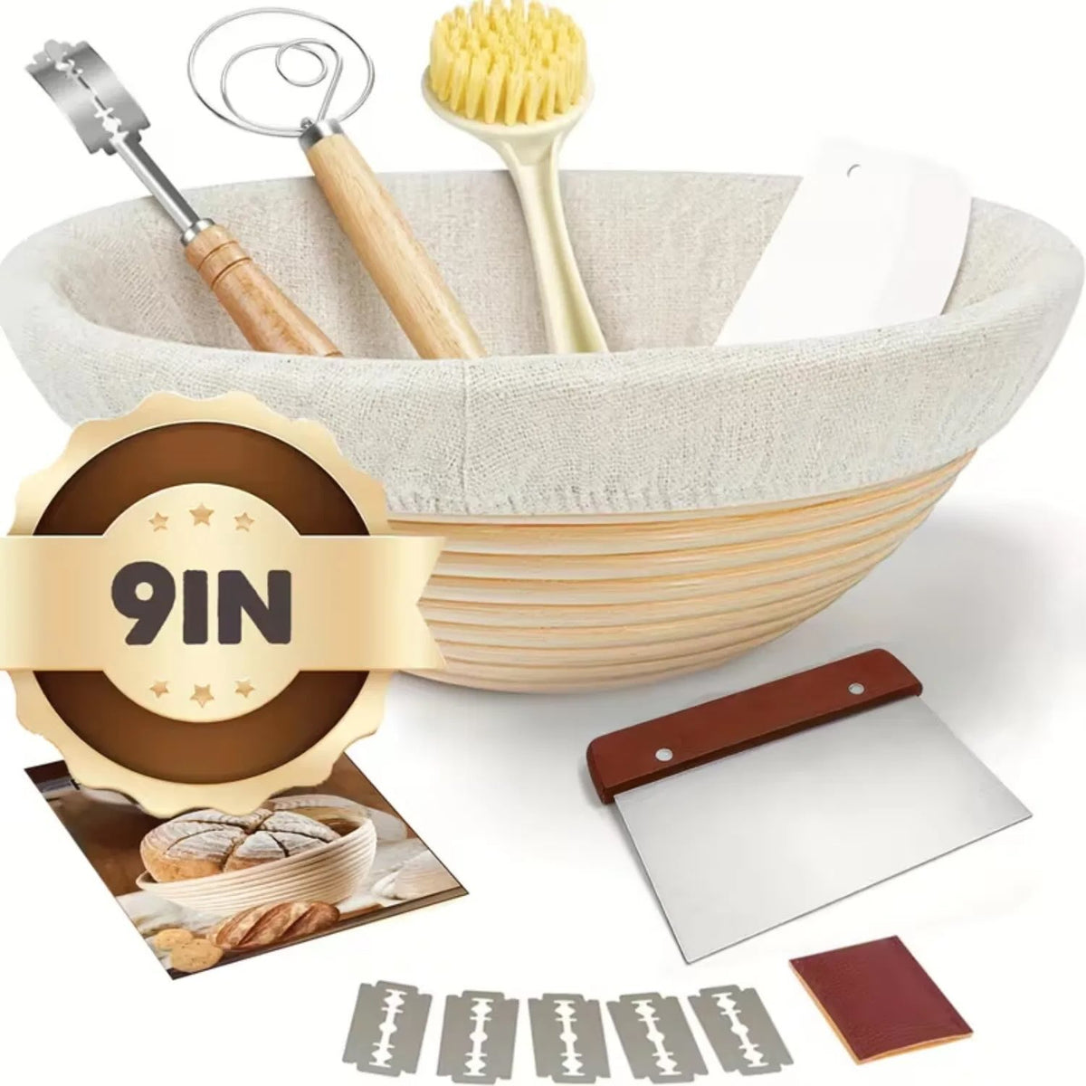 Bread Proofing Basket Set, 9 in Round - image 4