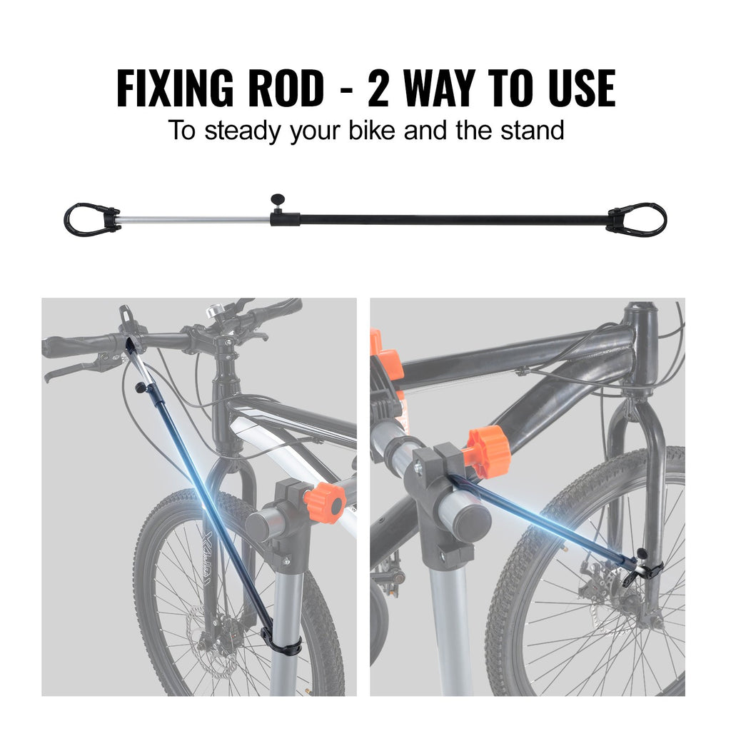 Bike Repair Stand, 80 lb, Steel, with Tool Tray