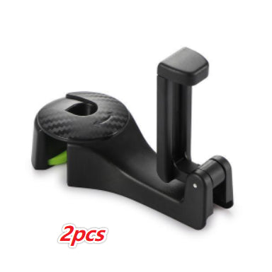 Car Headrest Hook with Phone Holder, 2 Pack, Black - image 4