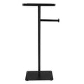 Standing Toilet Paper Holder with Reserve, Black