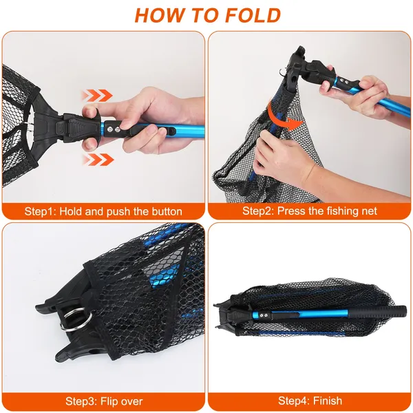 Folding Fishing Landing Net with Aluminum Handle - image 5